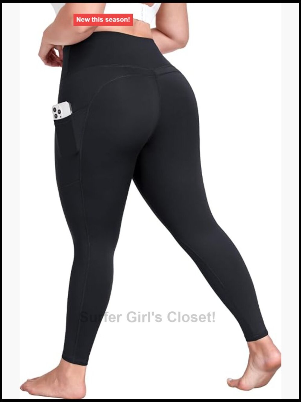 Plus Size High Waisted Leggings with Pockets Tummy Control Yoga Pants 25"